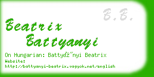 beatrix battyanyi business card